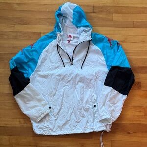 Kappa Aqua and White Hooded Jacket